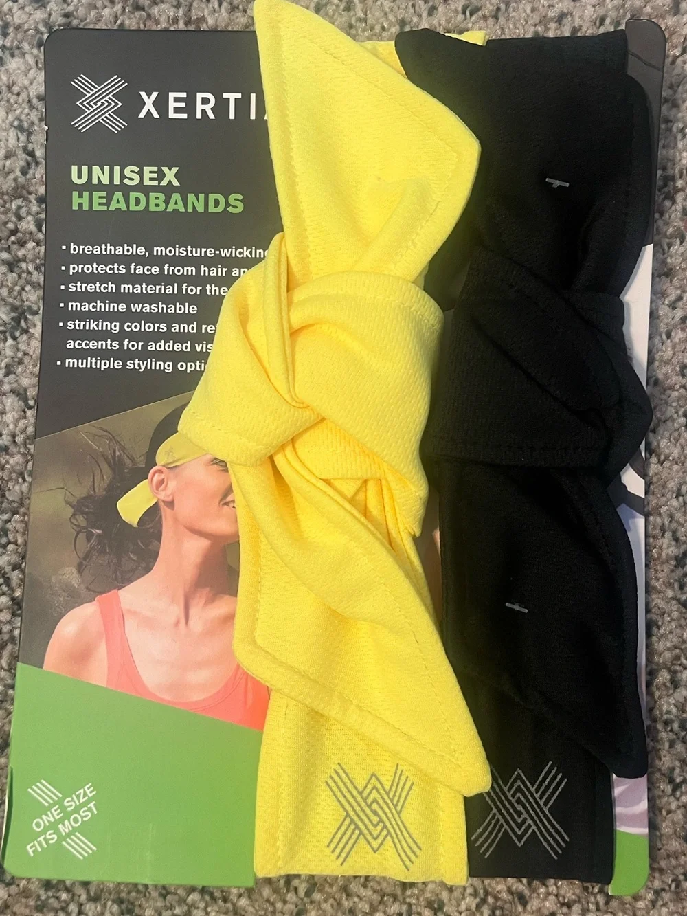NWT Moisture-Wicking Headbands-Yellow & Black